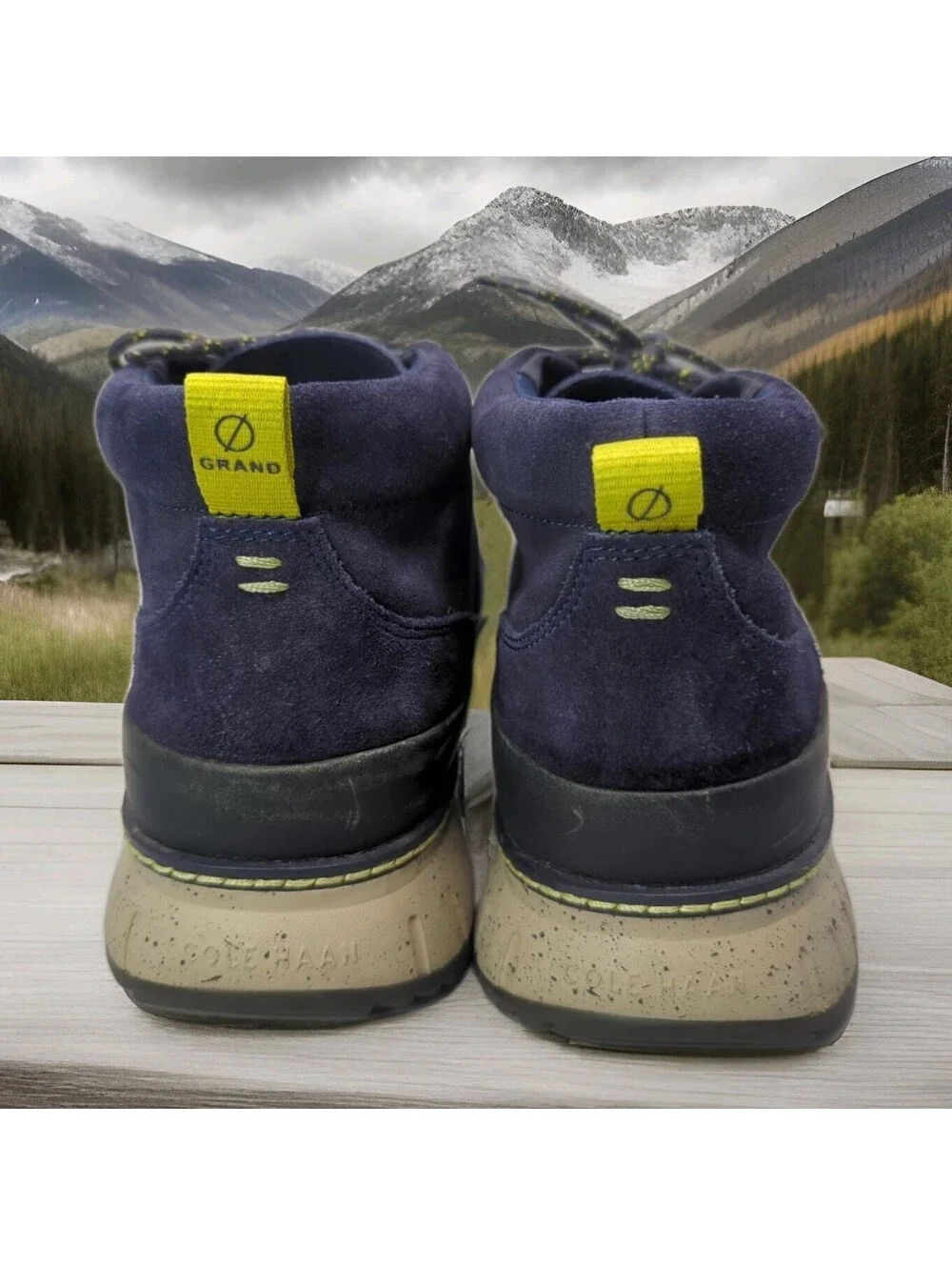 $149 Cole Haan Zerogrand Rugged Chukka Boots Slate Blue Hiking Men’s 11 Oxford